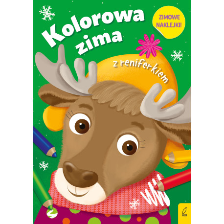 KOLOROWA ZIMA Z RENIFERKIEM