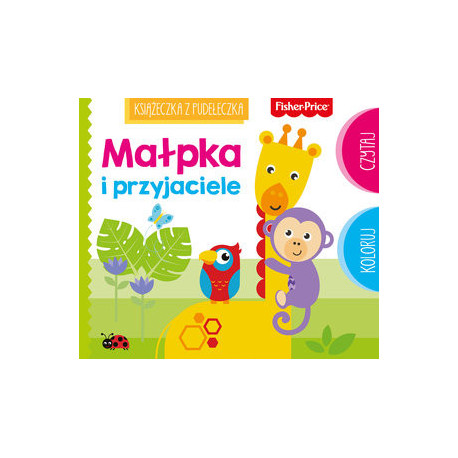 FISHER PRICE MAŁPKA I PRZYJACIELE KSIĄŻECZKA Z PUDEŁECZKA