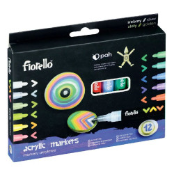 Fiorello Markery akrylowe 12 kolorów