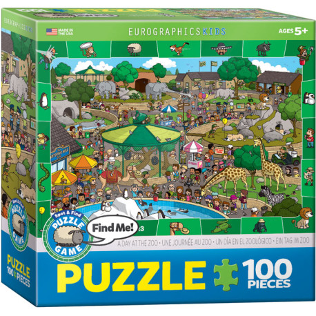 Puzzle 100 el. Smartkids A Day in the ZOO Eurographics