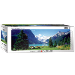 Puzzle 1000 Panoramic Lake Louise Canadian Rockies 6010-1456