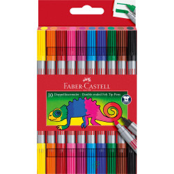 Flamastry Dwustronne Faber-Castell 10 kolorów