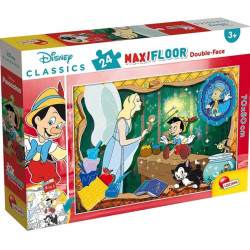 Puzzle Podłogowe Dwustronne Maxi 24 Pinokio