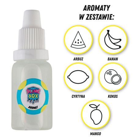 AROMATY ZESTAW NR 1 - 5 SZTUK PO 15ML (ARBUZ/BANAN/CYTRYNA/KOKOS/MANGO)