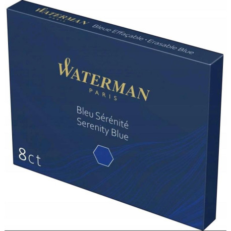 NABOJE ATRAMENT BLUE WATERMAN CARTRIDGE LONG 8 SZT.