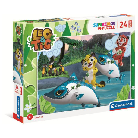 PUZZLE 24 MAXI SUPER KOLOR LEO I TIG 24223