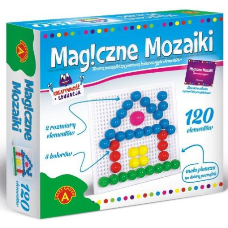 MOZAIKI MAGICZNE KREATYWNOŚĆ I EDUKACJA 120 ELEMENTÓW 0661