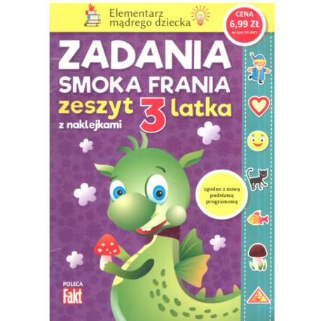 ZADANIA SMOKA FRANIA ZESZYT 3 LATKA Z NAKLEJKAMI