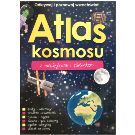 ATLAS KOSMOSU Z NAKLEJKAMI I PLAKATEM