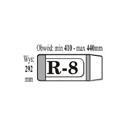 Okładka książkowa R-8 wys. 292mm x obw. 410-440MM Paczka 50 sztuk