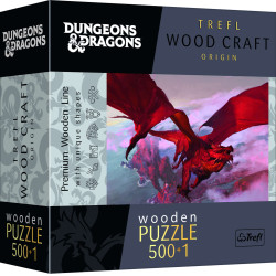 Trefl - Puzzle drewniane Starożytny czerwony smok Dungeons & Dragons 500+1 elem. OUTLET