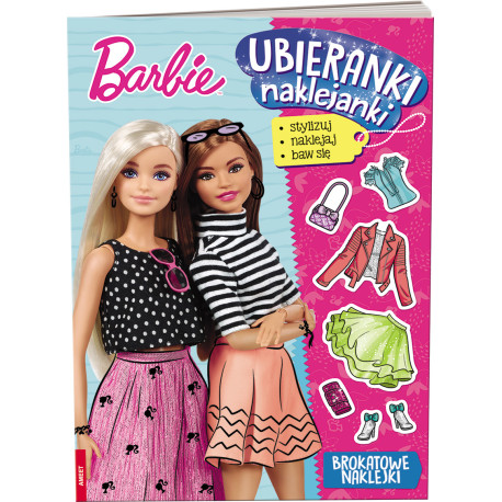 BARBIE UBIERANKI NAKLEJANKI  Brokatowe naklejki