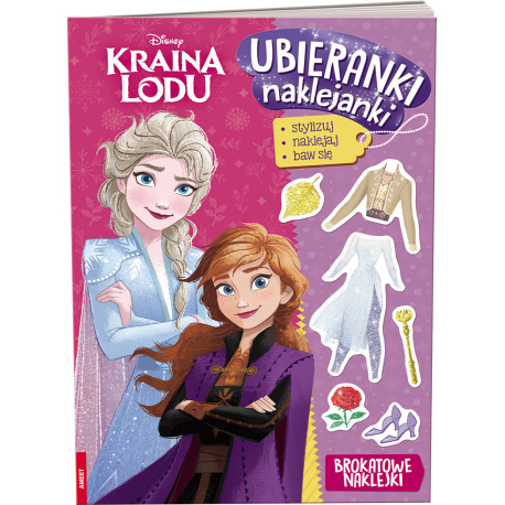 Disney Kraina lodu. Ubieranki naklejanki Brokatowe Naklejki