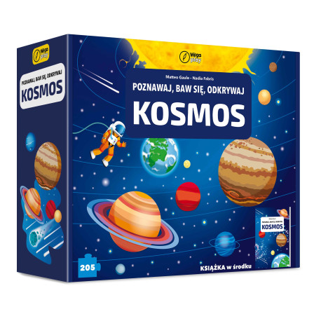 KSIĄŻKA I PUZZLE POZNAWAJ, BAW SIĘ, ODKRYWAJ KOSMOS 205 ELEMENTÓW Outlet