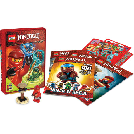 LEGO NINJAGO ZESTAW W PUSZCE 4 KSIĄŻKI + MINIFIGURKA Kaia z Manekinem