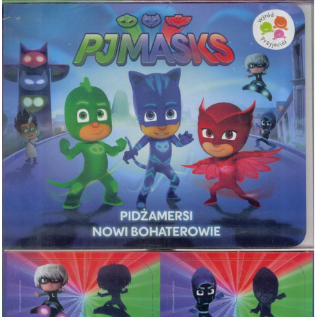 NOWI BOHATEROWIE PJMASKS PIDŻAMERSI + PUZZLE