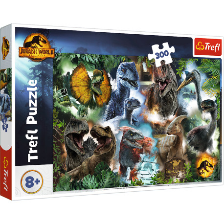 Trefl PUZZLE 300 ULUBIONE DINOZAURY UNIVERSAL JURASSIC WORLD 23013