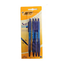 DŁUGOPIS AUTOMATYCZNY NIEBIESKI SOFT FEEL BIC 4SZT.