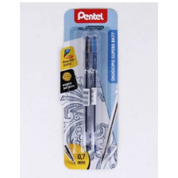 Zestaw długopisów Superb Bk77 Czarny/ Niebieski 2 Szt Pentel 0,7mm