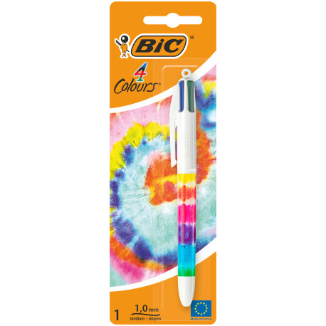 DŁUGOPIS BIC 4 COLOURS MESSAGE TIE DYE DAST BLISTER 1SZT