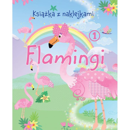 FLAMINGI KSIĄŻKA Z NAKLEJKAMI