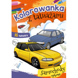 SAMOCHODY OSOBOWE. KOLOROWANKA Z TATUAŻAMI