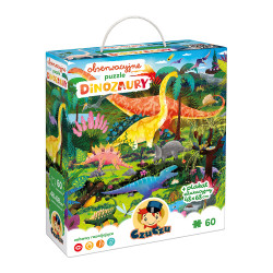 Puzzle obserwacyjne 60 el. Dinozaury Bright Junior Media