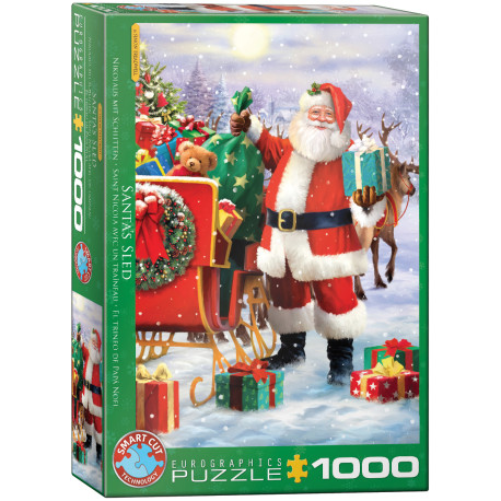 PUZZLE 1000 SANTA WITH SLED BY SIMON TREAD 6000-5639 Outlet