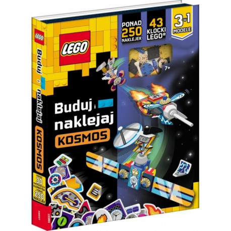 LEGO Master Brand Kosmos Buduj i naklejaj Lego Books 3w1 Naklejki + Klocki