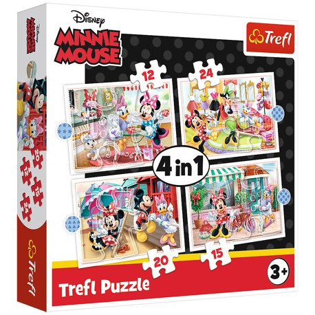 PUZZLE 4W1 (12,15,20,24) MINNIE Z PRZYJACIÓŁMI 34355 Outlet