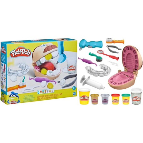 DENTYSTA CIASTOLINA PLAY-DOH Z AKCESORIAMI ZESTAW KREATYWNY 3+ OUTLET