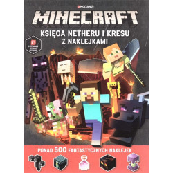 Minecraft Księga Netheru i kresu z naklejkami