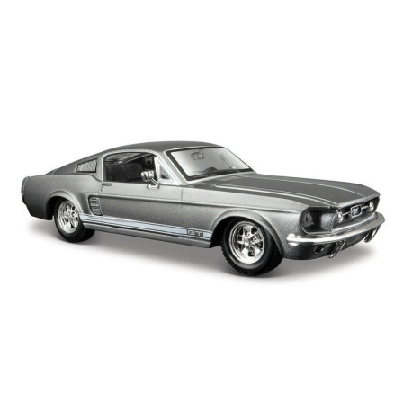 Model kompozytowy Ford Mustang GT 1967 . metaliczny szary 1:24 Maisto OUTLET