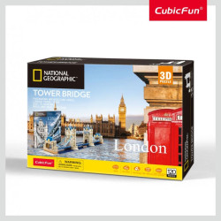 LONDON TOWER BRIDGE PUZZLE 3D 120 ELEMENTÓW NATIONAL GEOGRAPHIC 10+ OUTLET