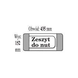 OKŁADKA IKS NA ZESZYT DO NUT (50 SZTUK W PACZCE)