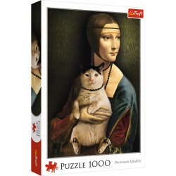 PUZZLE 1000 DAMA Z KOTEM 10663 OUTLET