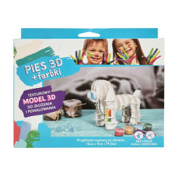 PUDEL 3D + FARBKI TEKTUROWY MODEL ZESTAW KREATYWNY 3+ OUTLET