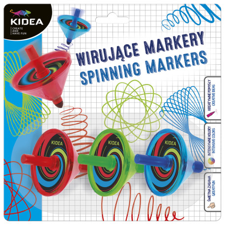 WIRUJĄCE MARKERY KIDEA 3 KOLORY WM3KA OUTLET