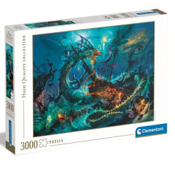 PODWODNA BITWA PUZZLE 3000 ELEMENTÓW CLEMENTONI 15+ OUTLET