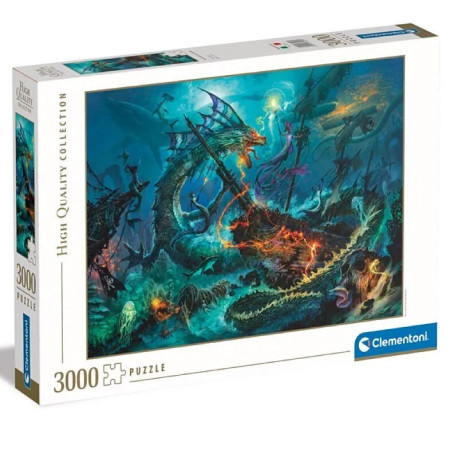 PODWODNA BITWA PUZZLE 3000 ELEMENTÓW CLEMENTONI 15+ OUTLET