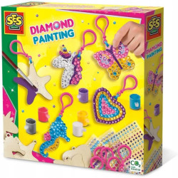 DIAMENTOWA MOZAIKA DREWNIANE BRELOCZKI ZESTAW KREATYWNY SES CREATIVE 5+