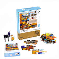 Ekopuzzle 24 el. Na budowie praca wre Muduko  Outlet