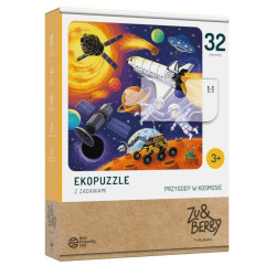 MUDUKO EKOPUZZLE Z ZADANIAMI. PRZYGODY W KOSMOSIE 32 ELEMENTY 3+