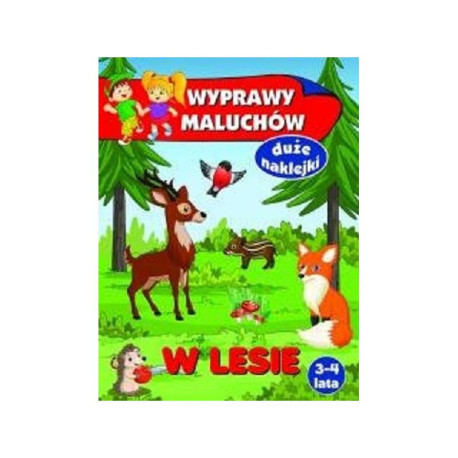 WYPRAWY MALUCHÓW W LESIE DUŻE NAKLEJKI 3-4 LATA
