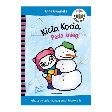 PADA ŚNIEG. KICIA KOCIA KOLOROWANKA