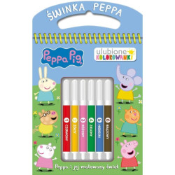 ŚWINKA PEPPA. PEPPA I JEJ MALOWANY ŚWIAT. ULUBIONE KOLOROWANKI
