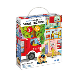 PUZZLE TAK DZIAŁA STRAŻ POŻARNA CZUCZU 3+ 4+