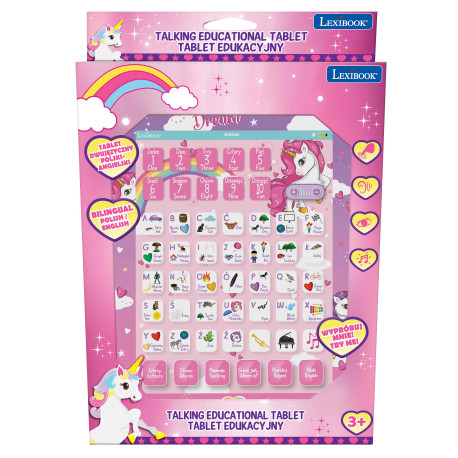Lexibook Jednorożec Unicorn Tablet edukacyjny dwujęzyczny dla dzieci 3+ OUTLET