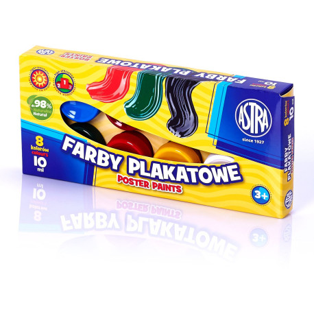 FARBY PLAKATOWE ASTRA 8 KOLORÓW 10 ML