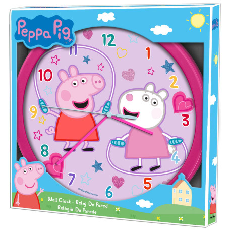 Zegar ścienny ŚWINKA PEPPA śr. 24cm dla dzieci KIDS OUTLET
